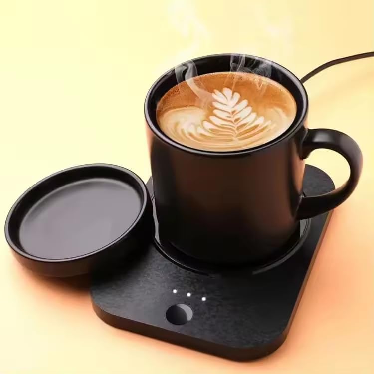 Self-Heating Temperature Controlled Coffee Mug with Lid
