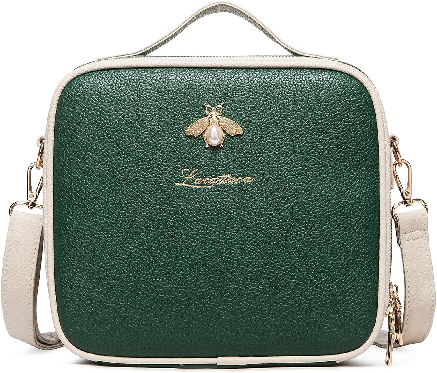 Travel Makeup bag, Leather Makeup Train Case